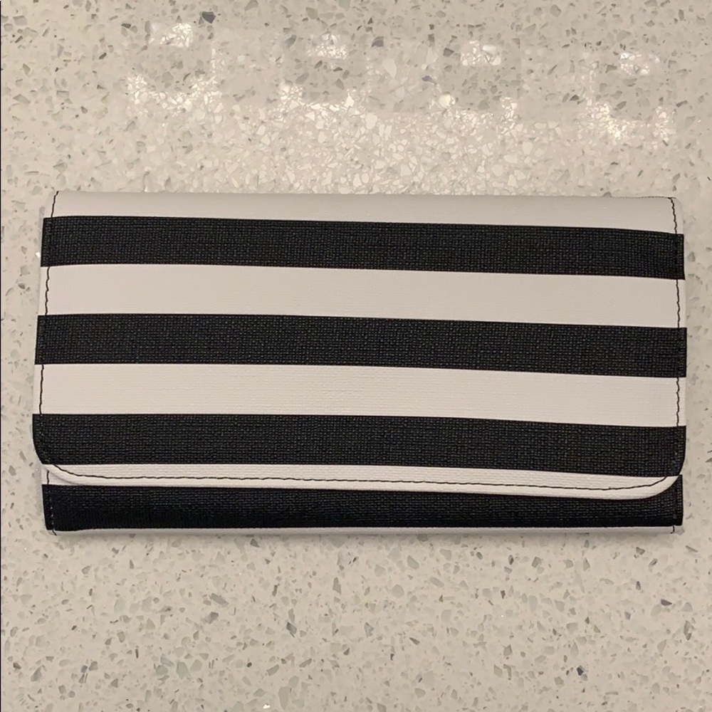 Black and white striped wallet